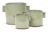 FLOWER POT S GLAZED GREY