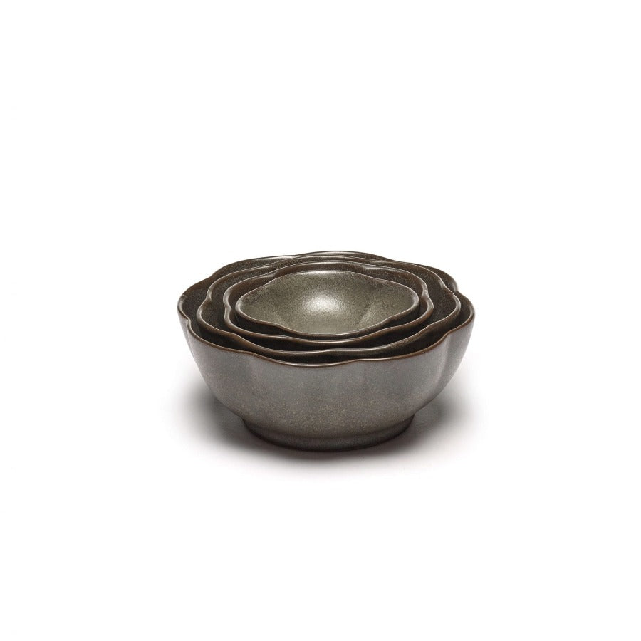 INKU Ribbed Bowl Green XL