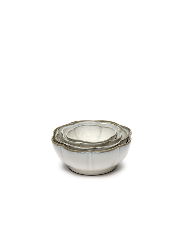 INKU Ribbed Bowl White (S)