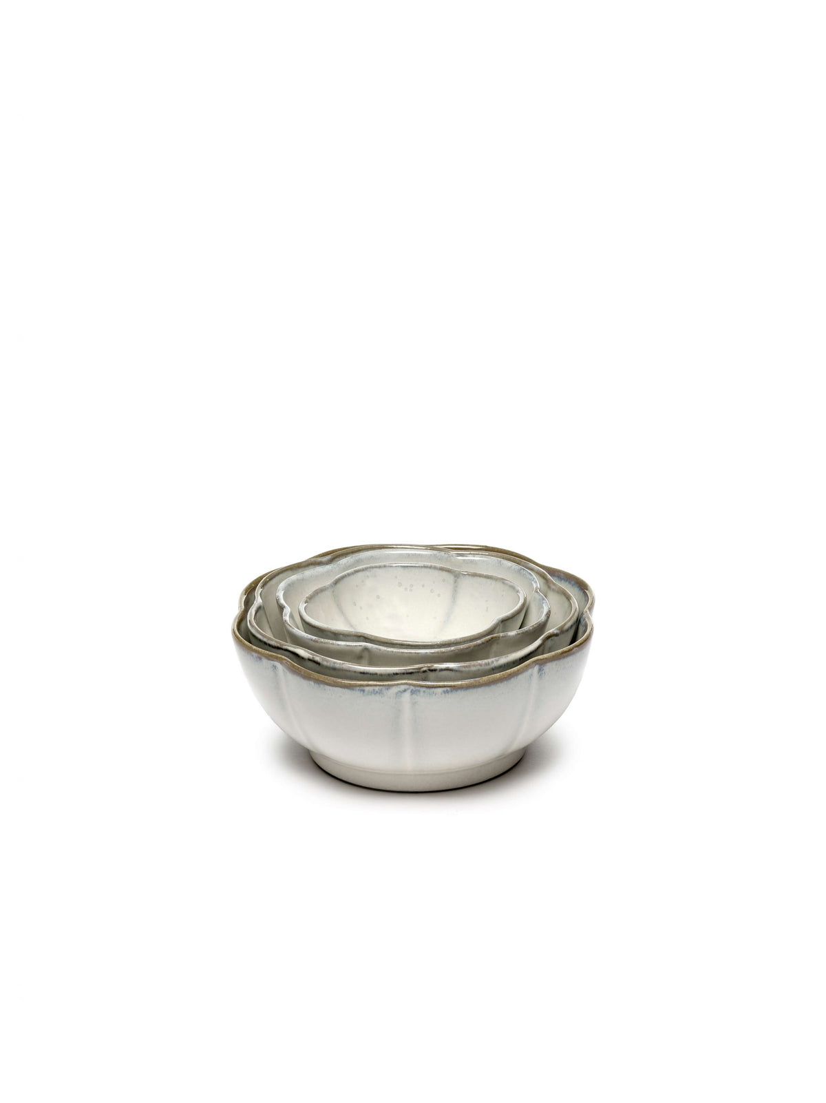 INKU Ribbed Bowl XL White