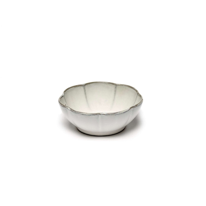 INKU Ribbed Bowl L White