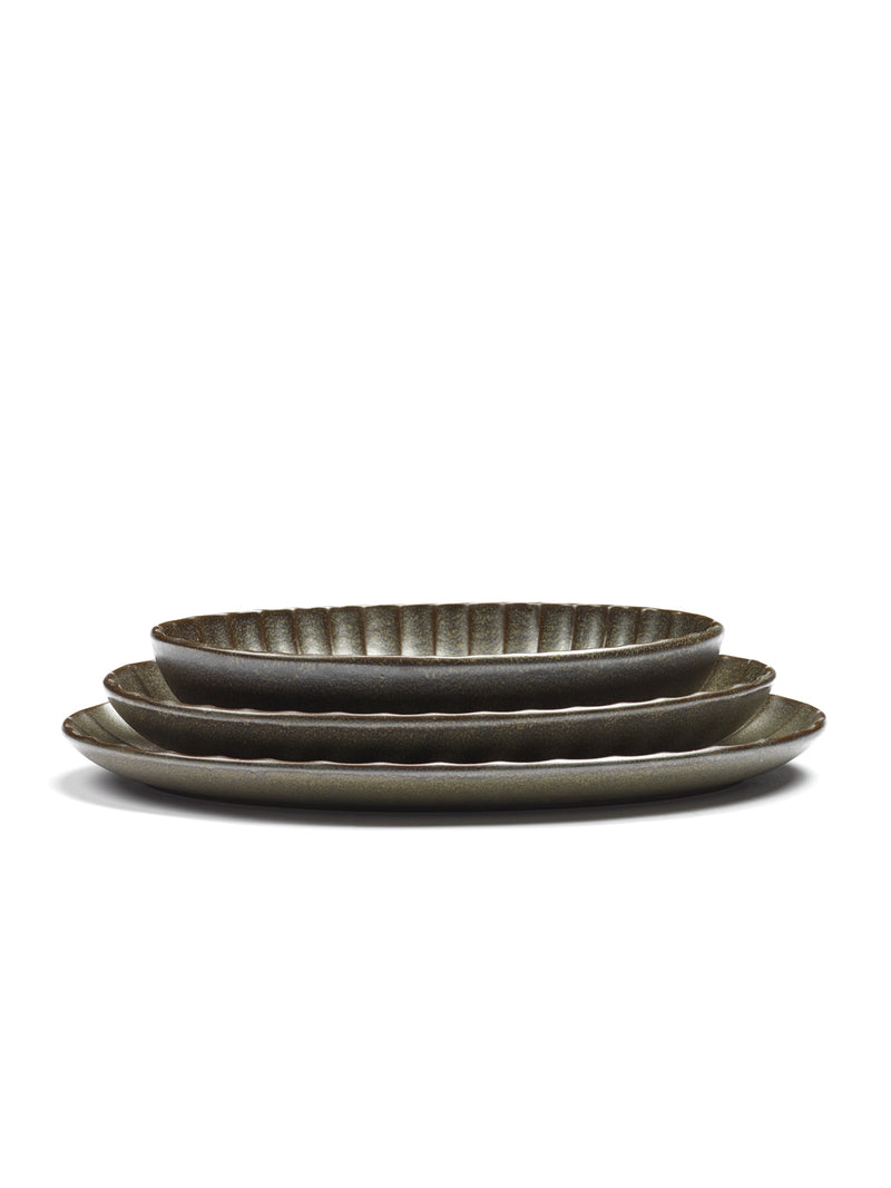 Serving Bowl Oval Green INKU