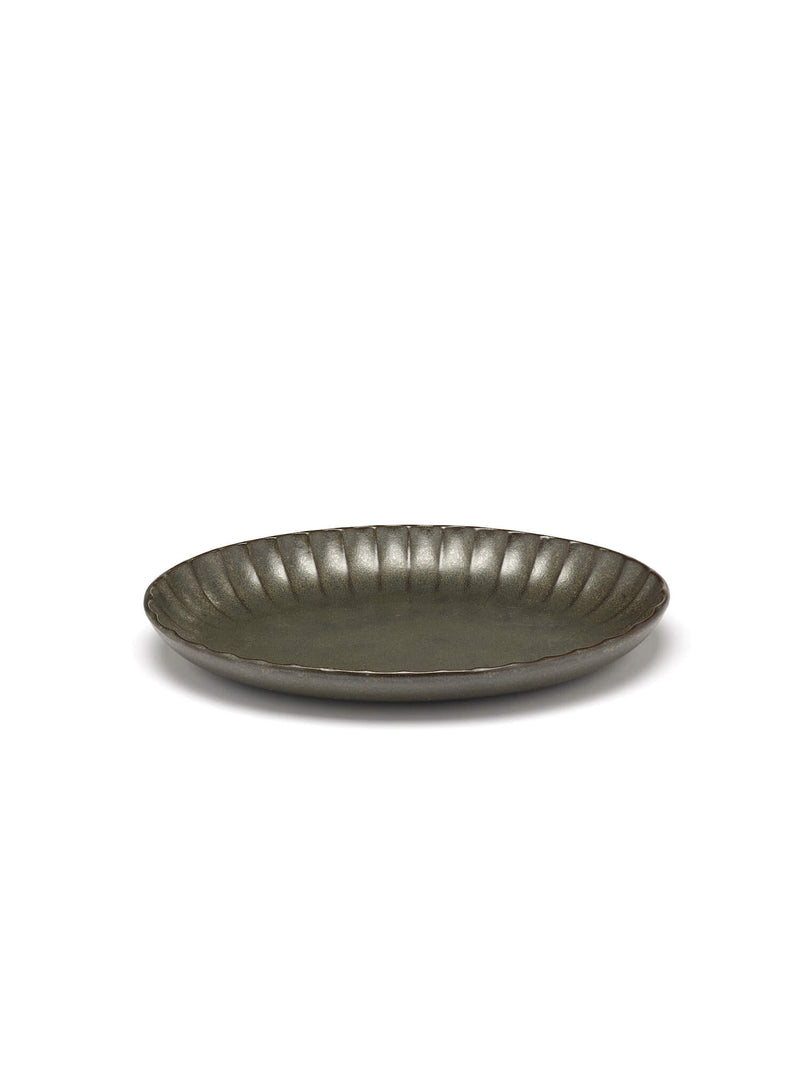 INKU Green Serving Bowl Oval (M)