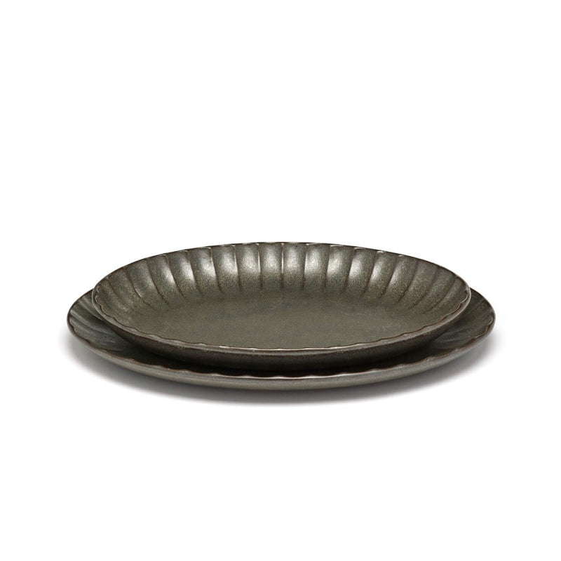 INKU Green Serving Bowl Oval (M)