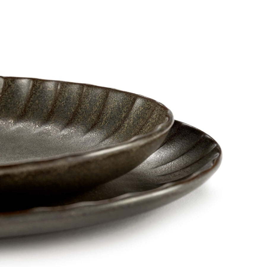 INKU Green Serving Bowl Oval (M)