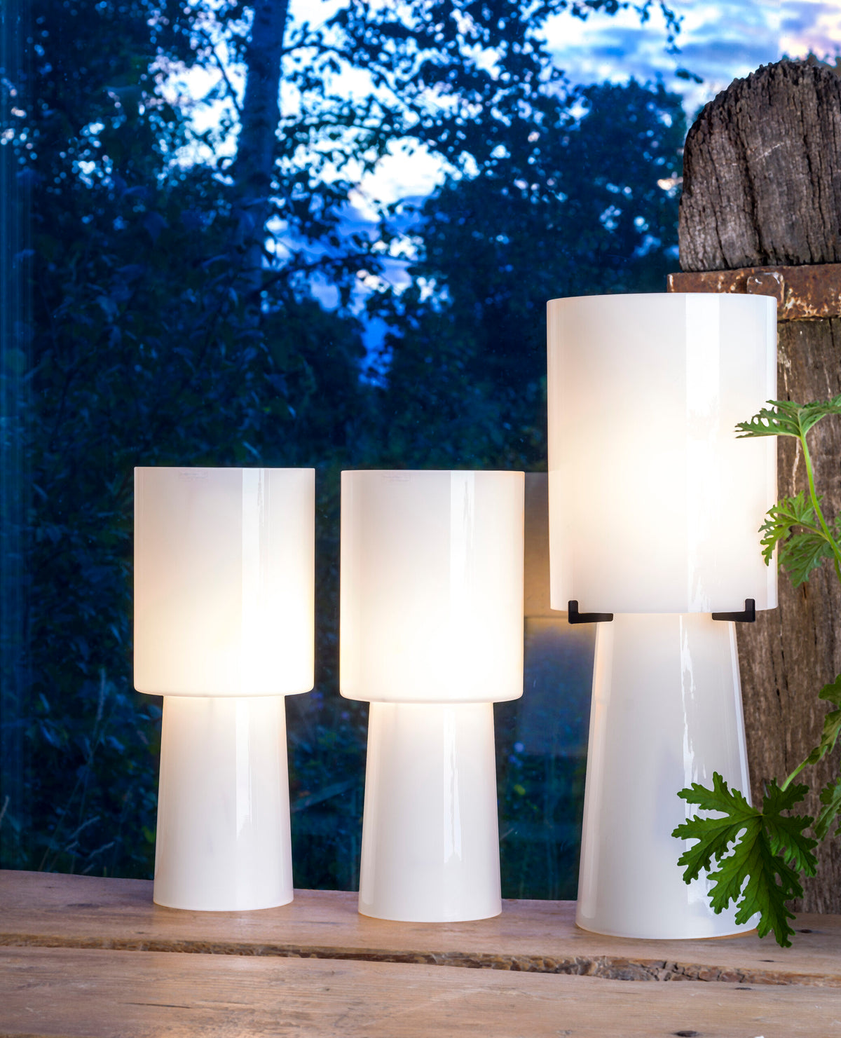 OLLE Table Lamp White Opal Glass by Bsweden