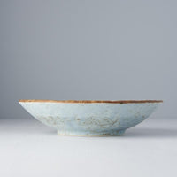 Shallow Open Bowl Blue Blossom
