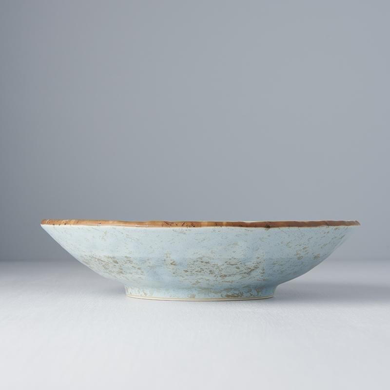 Shallow Open Bowl Blue Blossom