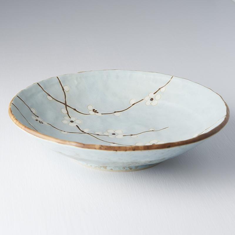 Shallow Open Bowl Blue Blossom