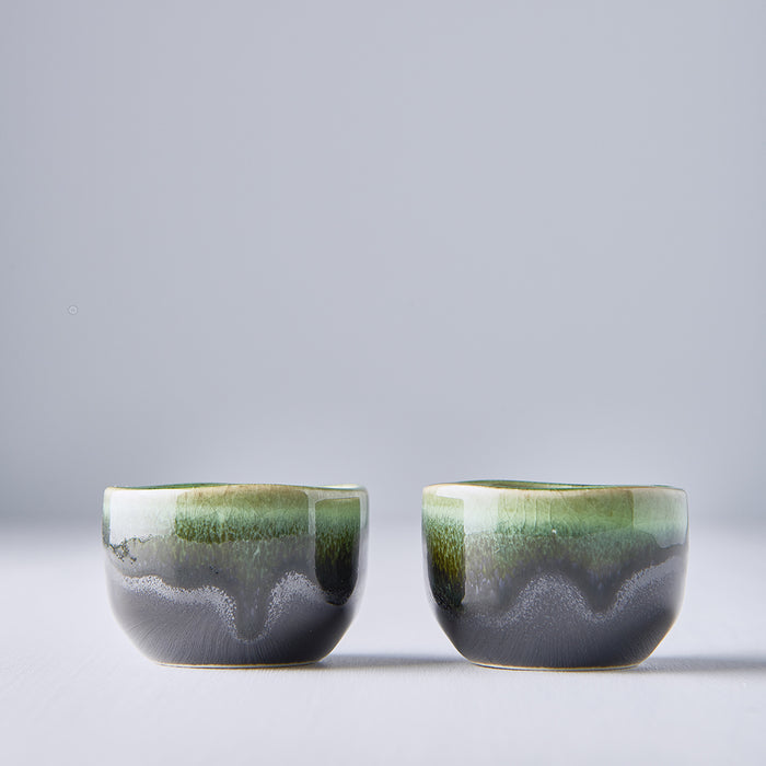 Sake Cup Black/Bright Green