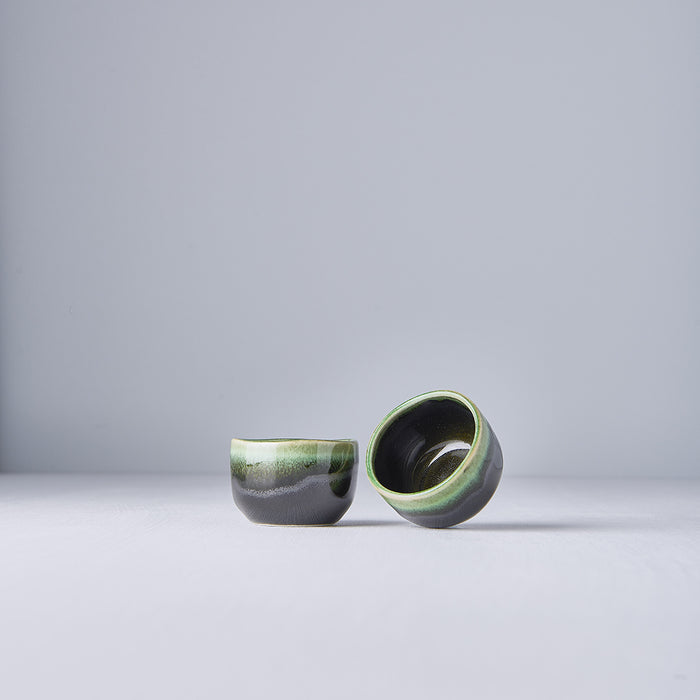 Sake Cup Black/Bright Green