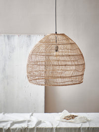 Wicker Pendant Lamp Ball Natural M