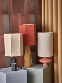 Hexagonal Lamp Shade Linen Natural M