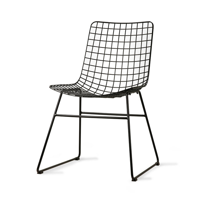 Metal Wire Chair Black