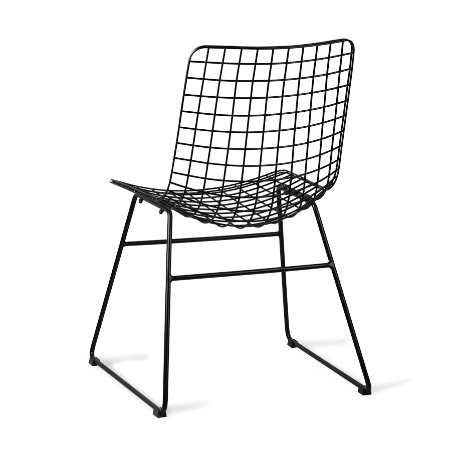 Metal Wire Chair Black