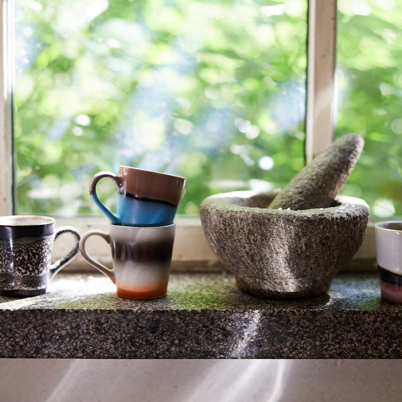 HKliving Espresso Mugs, Set of 4, 70s Collection