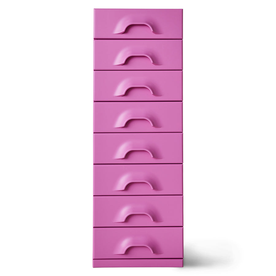 hkliving Chest of 8 Drawers in Urban Pink