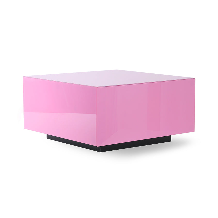 Mirror Block Table Pink L