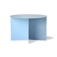 Metal Coffee Table Round Blue