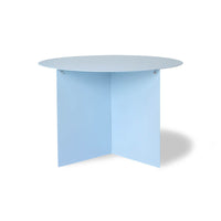 Metal Coffee Table Round Blue