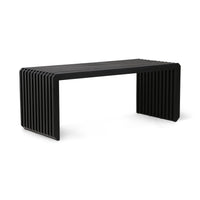 Slatted Bench Black