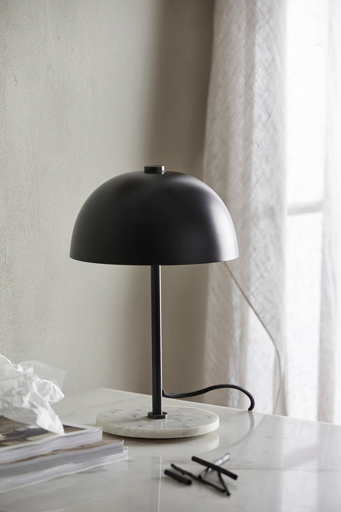 Kita Table Lamp Black With Marble Stand