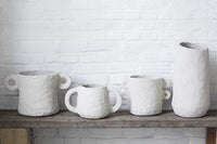 Paper Mache Vase Beige