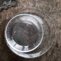 Glass Beads Ice-Cream Plate Clear