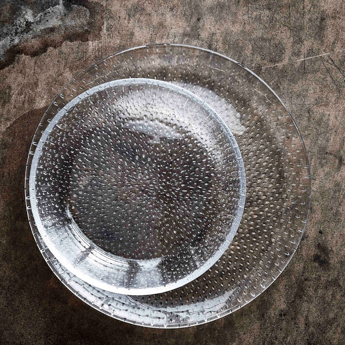 Glass Beads Ice-Cream Plate Clear