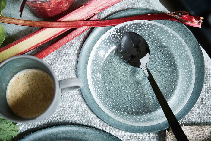 Glass Beads Ice-Cream Plate Clear