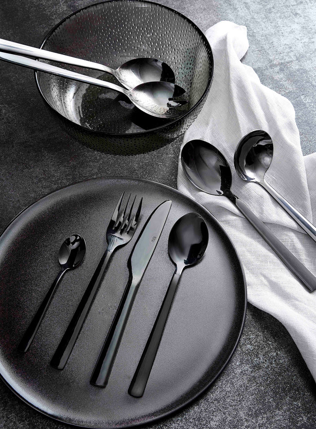 RAW Serving Spoons Cutlery Black (Set)