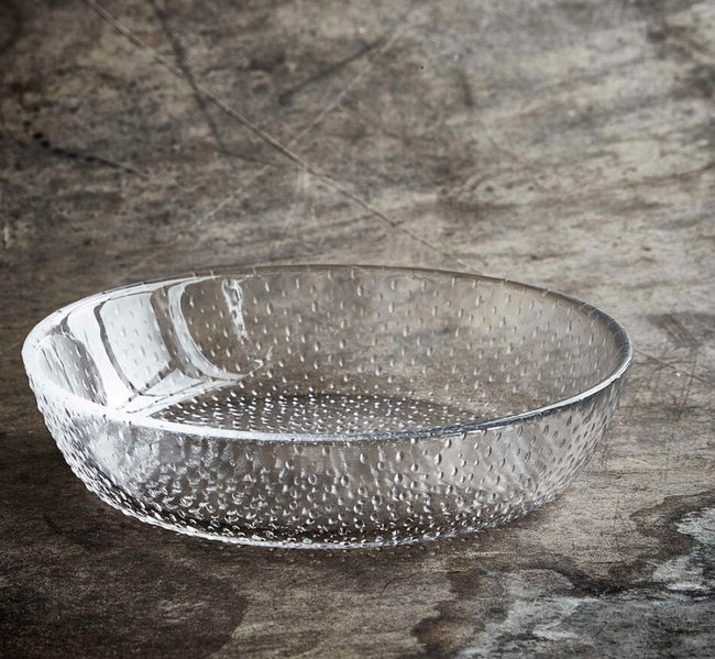 Glass Beads Salad Bowl Clear