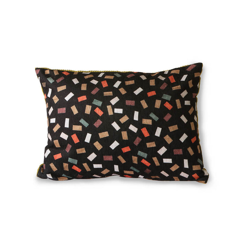 DORIS for HKLIVING: printed/rib cushion flakes (30x40)