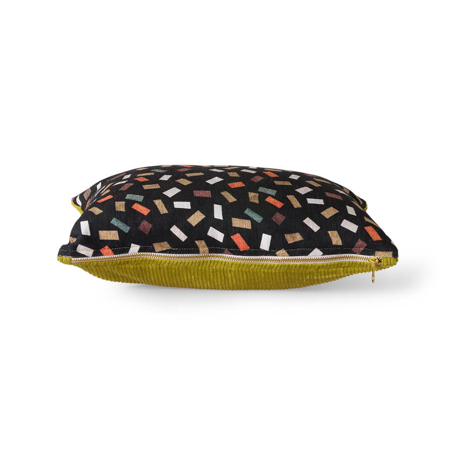 DORIS for HKLIVING: printed/rib cushion flakes (30x40)