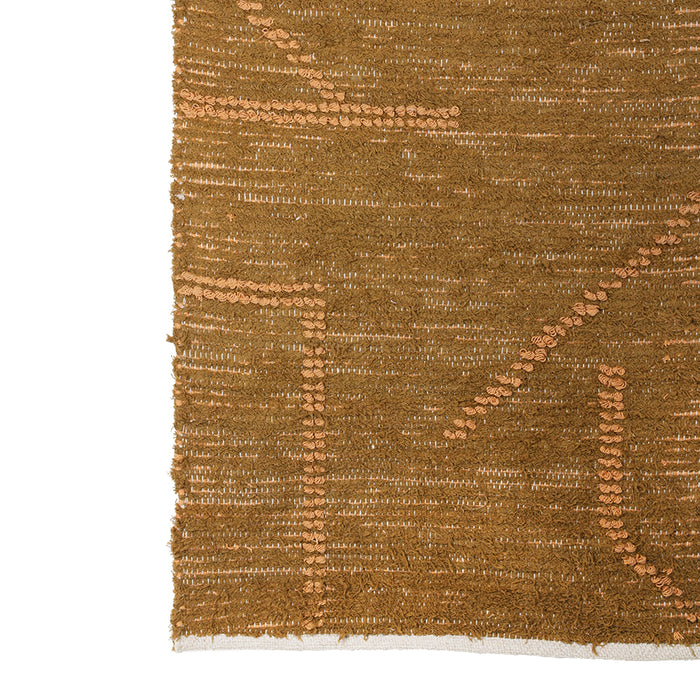 Hand Woven Cotton Runner Mustard/Honey - 70x200 cm