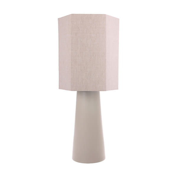 Hexagonal Lamp Shade Linen Natural M