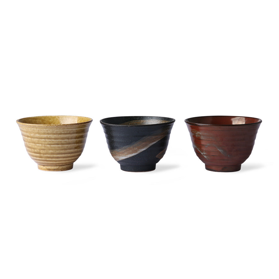 Japandi Matcha Bowls (set of 3)