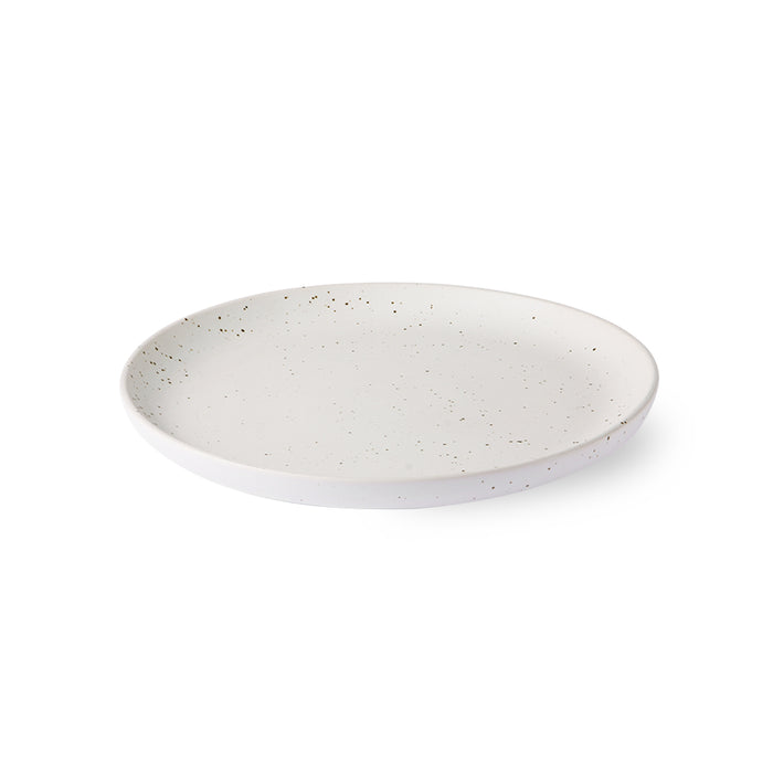 Breakfast Speckled Plate White