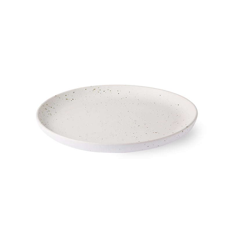 Breakfast Speckled Plate White