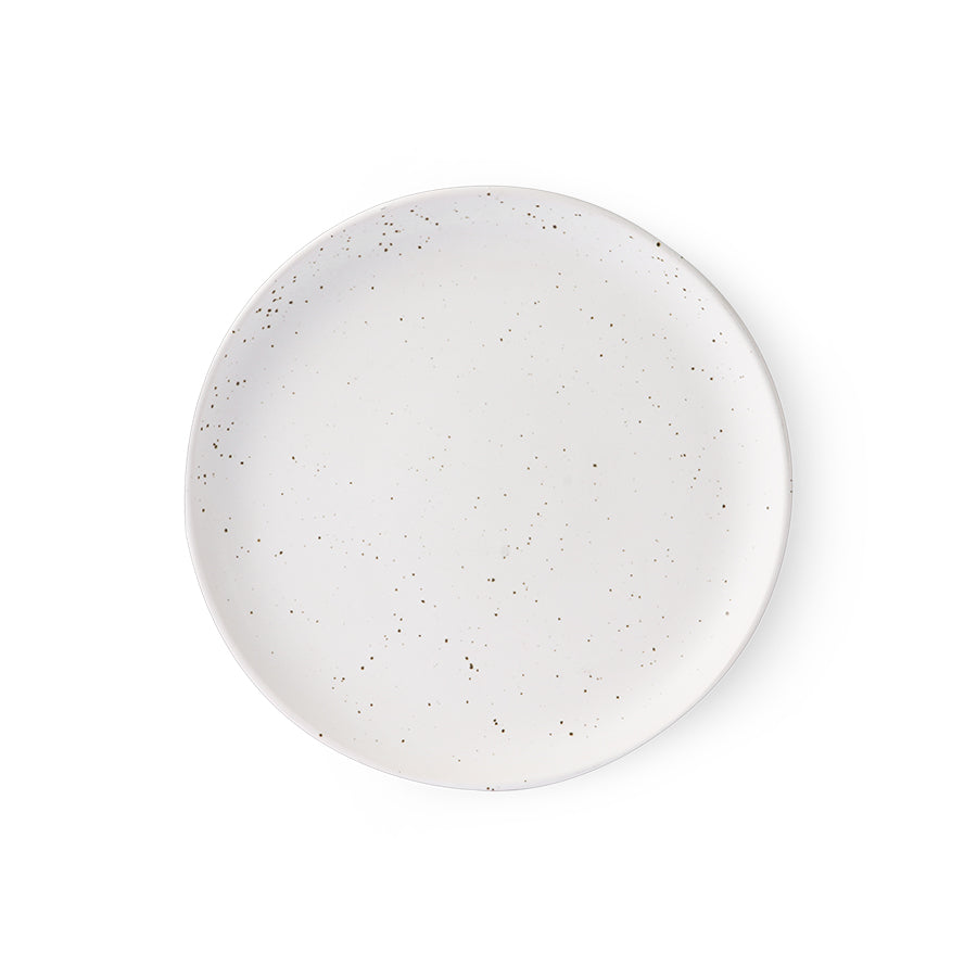 Breakfast Speckled Plate White