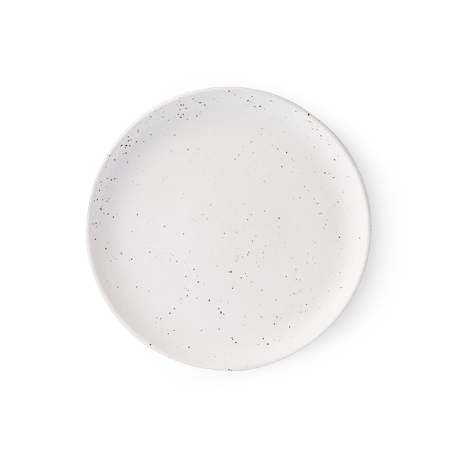 Breakfast Speckled Plate White