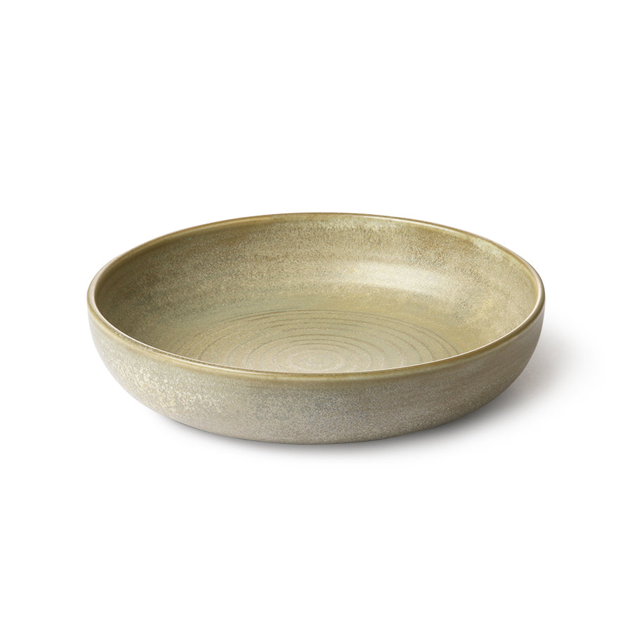 Deep Plate Rustic Green/Grey