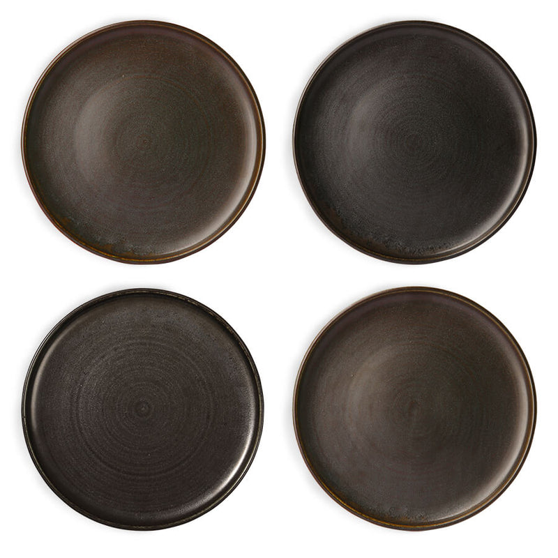 Rustic Black Dinner Plate