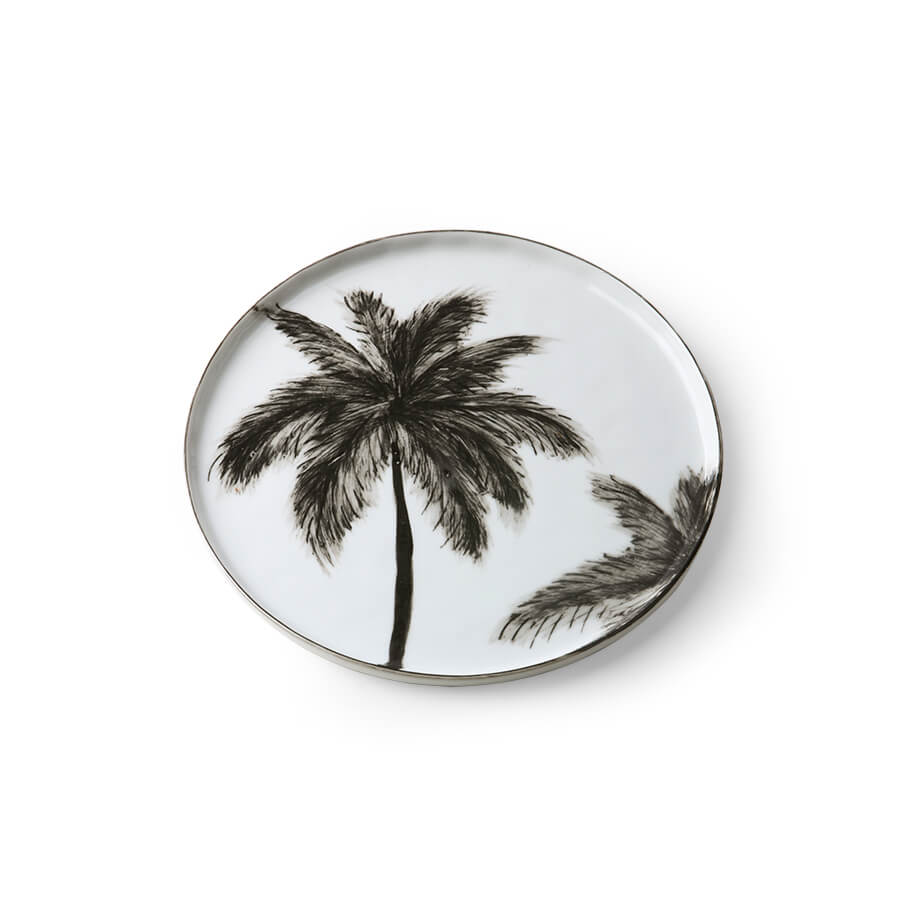 Porcelain Side Plate Palms