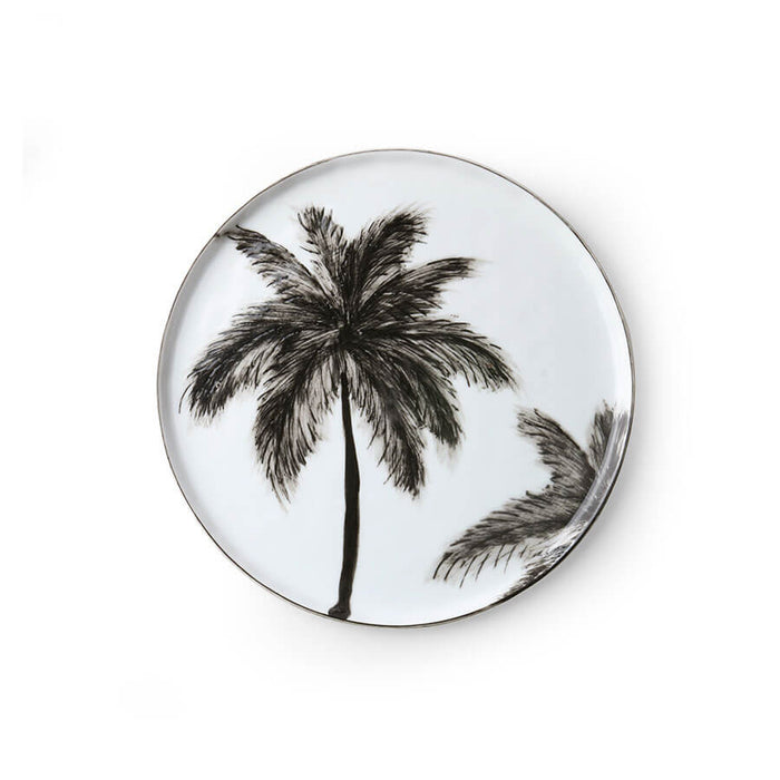 Porcelain Side Plate Palms