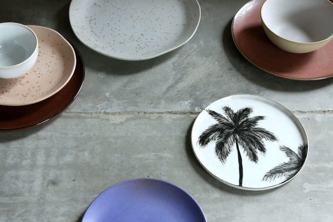 Porcelain Dinner Plate Palms