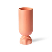 Limited Edition Flower Vase Ribbed Coral