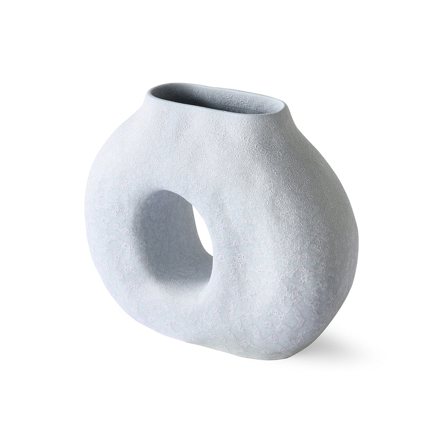 Organic Circle Vase Matt Ice Blue