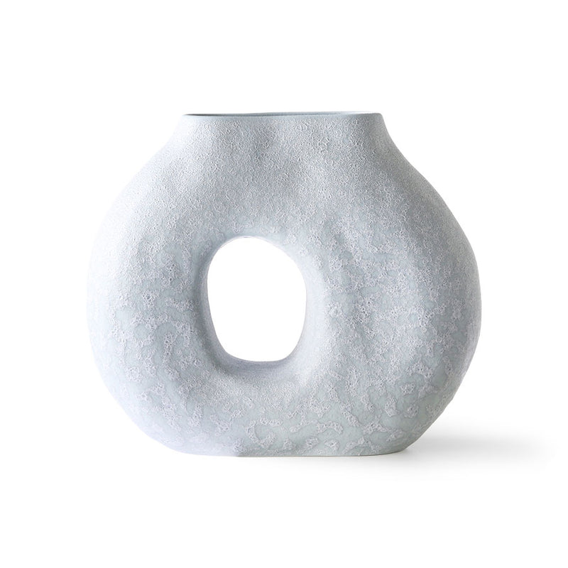 Organic Circle Vase Matt Ice Blue