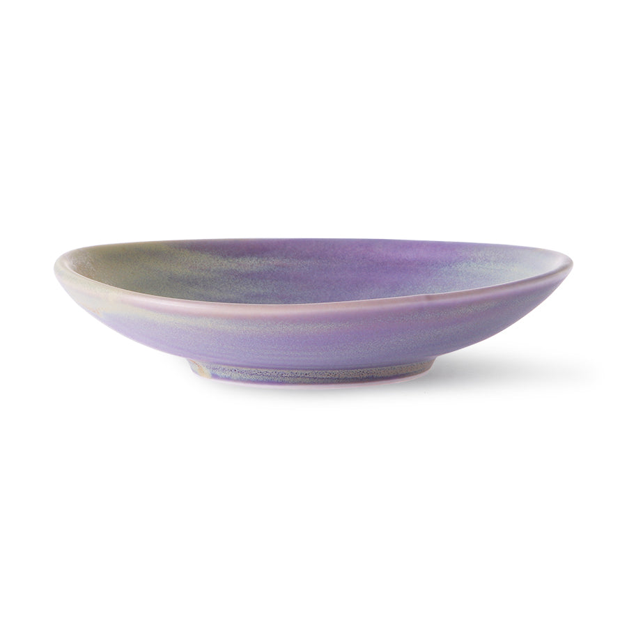 Flat Bowl Purple/Green